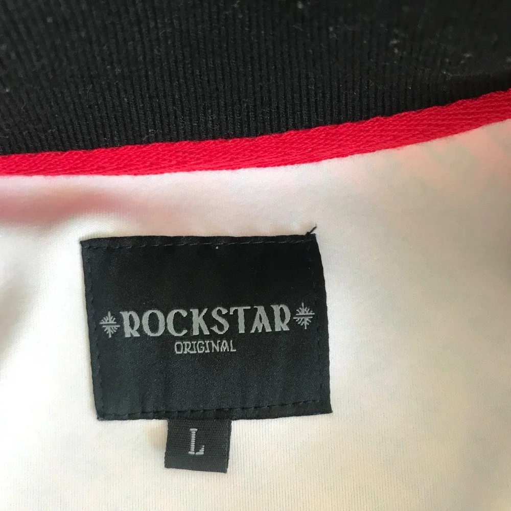 Men's Rockstar Original Polyester Red/Black Track Suit Jacket  Sz.‎ Large - Picture 3 of 9